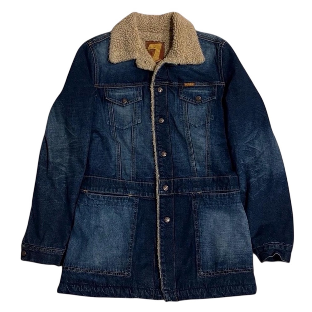 Y2K 7 For All Mankind Jean Sherpa Jacket